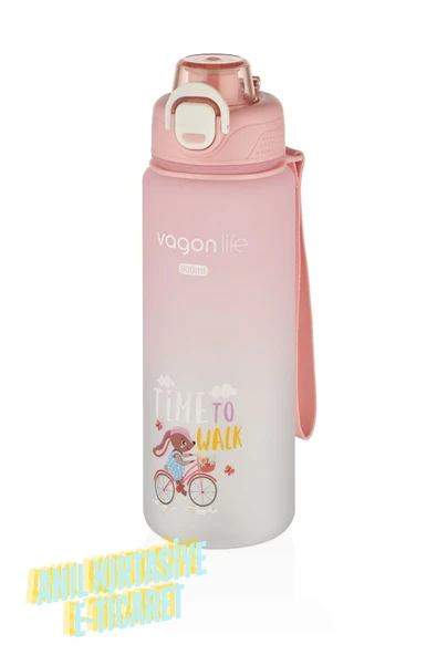 Vagonlife 800 ml Figürlü Su Matarası Çift Kullanım Pipetli Ve Rahat İçim Sticker Hediyeli ürün görseli 1