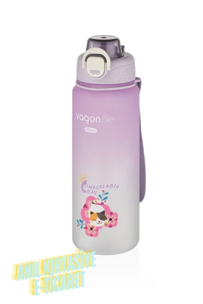 Vagonlife 800 ml Figürlü Su Matarası Çift Kullanım Pipetli Ve Rahat İçim Sticker Hediyeli ürün görseli 1