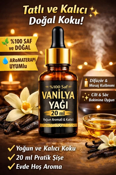 BİORGANİX %100 Saf Vanilya Yağı 20 ml – Yoğun Aromalı, Kalıcı & Aromaterapi Uyumlu ürün görseli 1