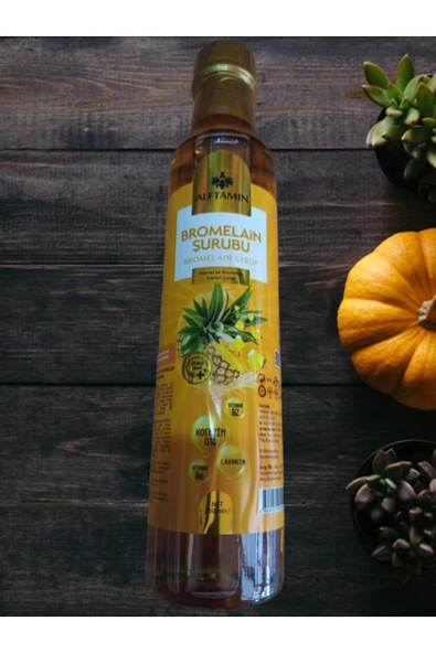 ALFTAMİN Bromelain Şurubu 250 ml – Ananas Aromalı Doğal Enzim İçeren Takviye Edici Gıda ürün görseli 1