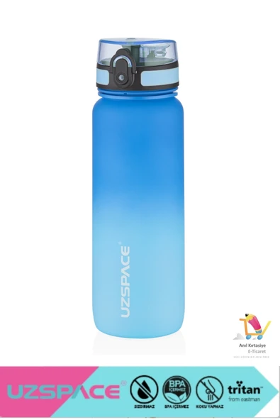 Uzspace 800ml -yeni Ebat-çift Renk Motivasyon Tritan Su Matarası Softtouch ürün görseli 1