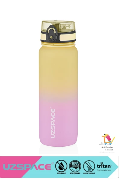 Uzspace 800ml -yeni Ebat-çift Renk Motivasyon Tritan Su Matarası Softtouch ürün görseli 1