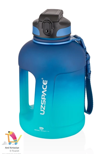 Uzspace PİPETLİ Motivasyon Matarası 1700 Ml Mega Büyük Boy Çift Renk 2 Farklı Renk ürün görseli 1