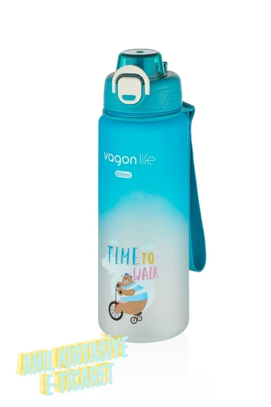 Vagonlife 800 ml Figürlü Su Matarası Çift Kullanım Pipetli Ve Rahat İçim Sticker Hediyeli ürün görseli 1