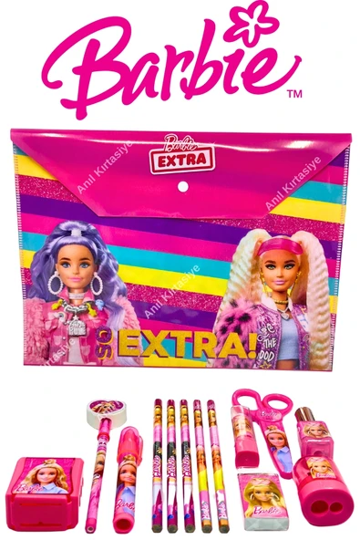 Barbie Lisanslı 14 PARÇA Mega Kırtasiye Seti ürün görseli 1