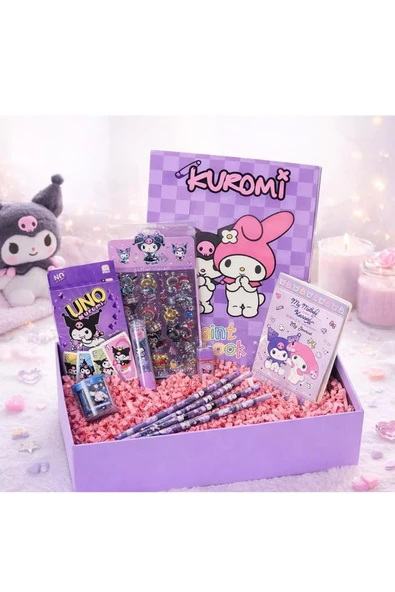 kuromi Kırtasiye Hediye Seti Kız Çocuk & Kawaii Severler İçin Özel Kutulu Set ürün görseli 1