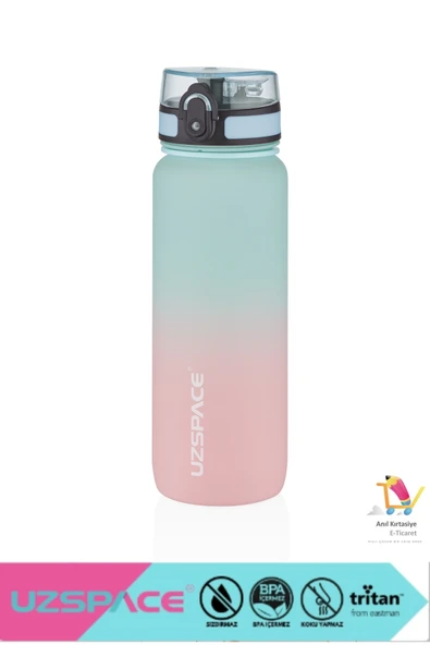 Uzspace 800ml -yeni Ebat-çift Renk Motivasyon Tritan Su Matarası Softtouch ürün görseli 1