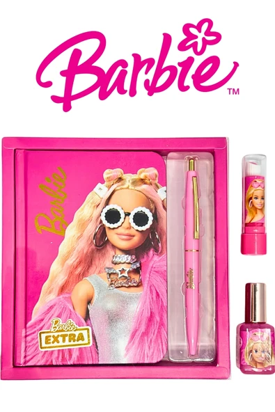 Barbie Lisanslı 10*15 Not Defteri ,Tükenmez Kalem ve Okul Seti ürün görseli 1