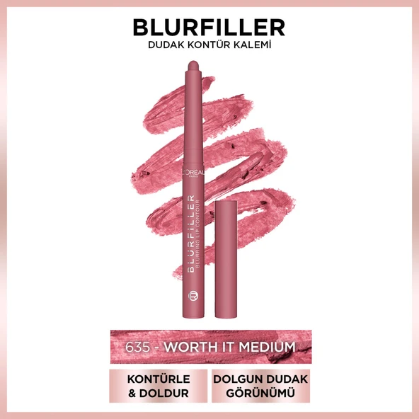 L'Oréal Paris Blurfiller Dudak Kontür Kalemi - 635 Worth It Medium ürün görseli 1