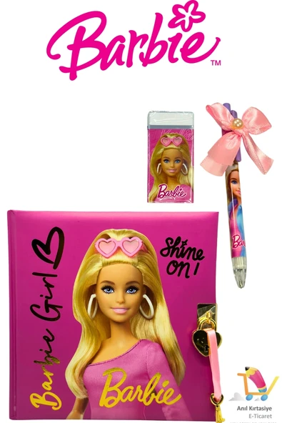 Barbie Lisanslı Hatıra Defteri & 0.7 Versatil-Silgi set ürün görseli 1