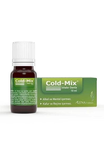 Cold-Mix İnhaler Damla 10 Ml-Yeşil Kutu-SKT: 11/2027 ürün görseli 1