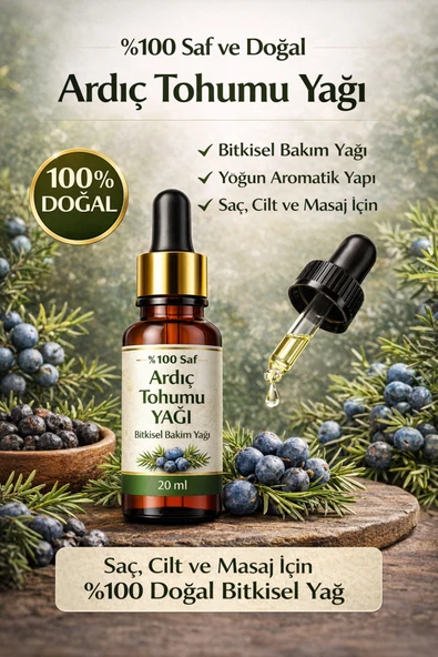 BİORGANİX Ardıç Tohumu Yağı 20 ML – %100 Doğal Bitkisel Yağ Saç, Cilt ve Masaj Kullanımı İçin ürün görseli 1