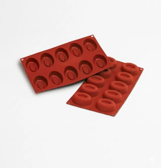Silikomart SF084 Orta Oval Savarin Profesyonel Silikon Kalıp ürün görseli 1