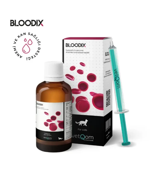 Vetqom Feline Bloodix Kan Sağlığı ve Anemi Likit Takviye (45 ml) ürün görseli 1