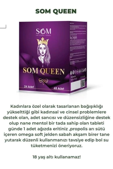 SOM QUEEN ÇİĞNEME TAB. ürün görseli 1