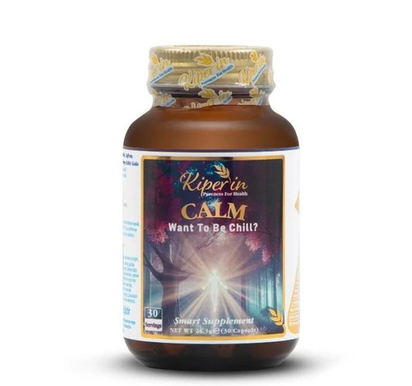 Kiperin Calm Relax Passiflora Safran Valerian HTP İçeren Akıllı Gıda Takviyesi 30 Kapsül ürün görseli 1