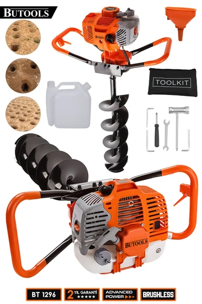 BUTOOLS 150 Mm Çelik Şanzuman Benzinli Toprak Burgu Makinesi Fidan Dikme Makinesi ürün görseli 1