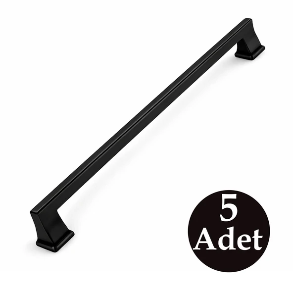 LÜX OLİFKA Mat Siyah 320 mm Çekmece Kulp 5 Adet Set Dolap Kulbu Premium Tasarım Kolay Montaj ürün görseli 1