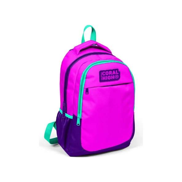 Coral High Kids Mor Pembe Üç Bölmeli Okul Sırt Çantası 14401 ürün görseli 1