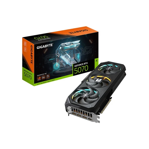 GIGABYTE GeForce RTX 5070 GAMING OC 12G 12G GDDR7 RGB 12GB 192Bit DLSS 4 NVIDIA Ekran Kartı ürün görseli 1