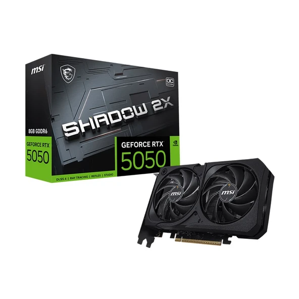 MSI GeForce RTX 5050 8G SHADOW 2X OC GDDR6 8GB  DLSS 4 128Bit NVIDIA Ekran Kartı ürün görseli 1