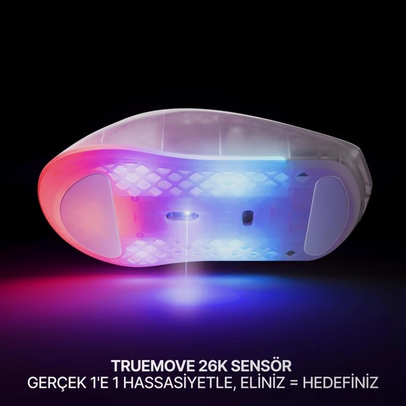 Steelseries Aerox 3 Wireless Gen 2 - Ghost 4K Kablosuz Gaming Mouse - Resim 5