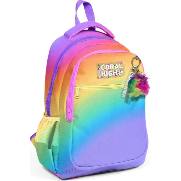 Coral High Kids Renk Geçişli Üç Bölmeli Okul Sırt Çantası 14425 ürün görseli 1