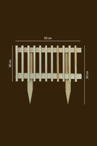 Ahşap Bahçe Çiti Bahçe Dekorasyon 50cm ürün görseli 1