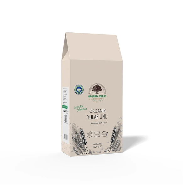 Organik Yulaf Unu 1kg ürün görseli 1