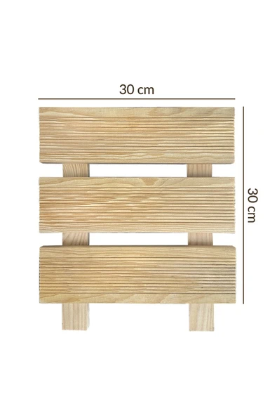 Ahşap Yer Karosu, Yer Döşeme, Ahşap Kaydırmaz Tırtıklı Döşeme Deck 30x30 cm ürün görseli 1