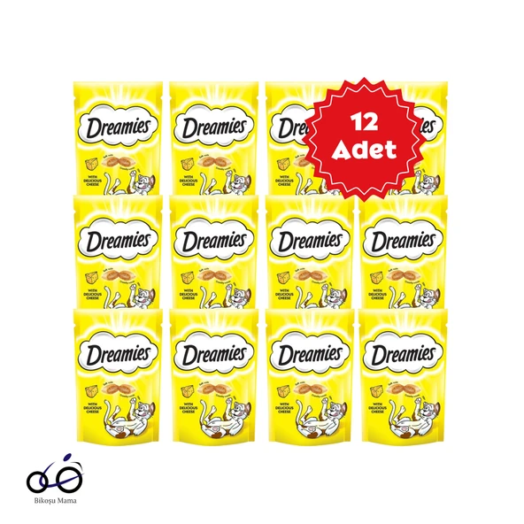 Dreamies İç Dolgulu Peynirli Kedi Ödül Bisküvisi 12x60gr ürün görseli 1