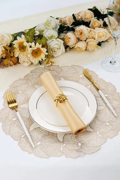 Digithome 6’lı Amerikan Servisi Supla Yuvarlak Gold 38 Cm – ACR-626/20 ürün görseli 1