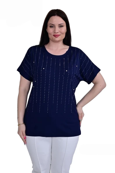 1306 FLAŞ TAŞLI PENYE BLUZ - Resim 2