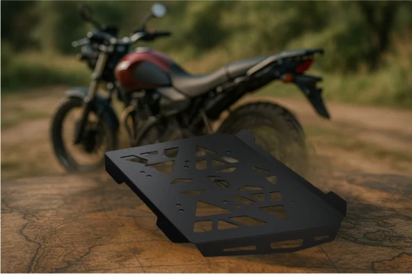 Motosiklet Universal Arka Çanta Tablası Siyah ürün görseli 1