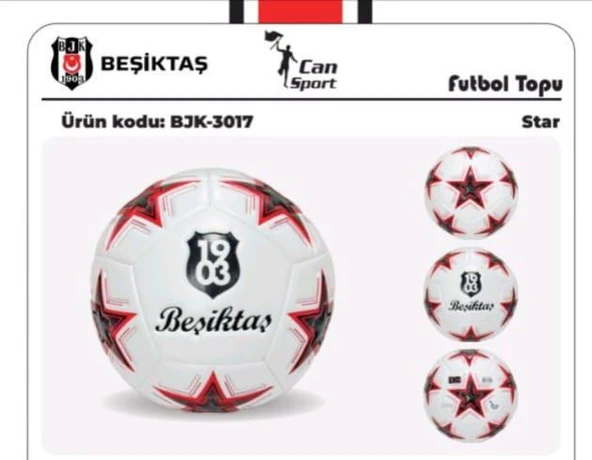 BJK-3017 BEŞİKTAŞ FUTBOL TOPU STAR-CNT ürün görseli 1