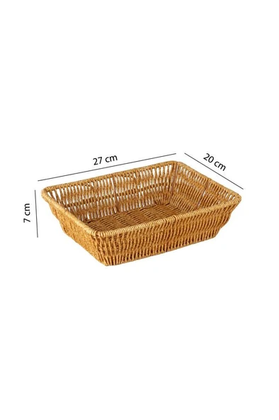 Digithome Dikdörtgen Rattan Mini Ekmek Sepeti - BB6061 - Resim 5