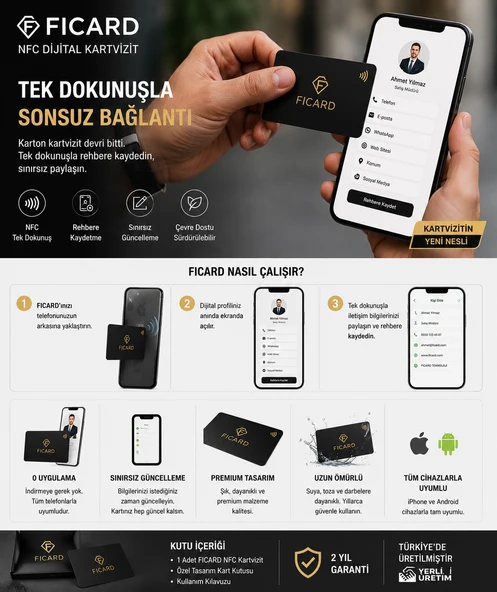 NFC Dijital KartvizitTek Dokunuşla Rehbere Kaydet ürün görseli 1