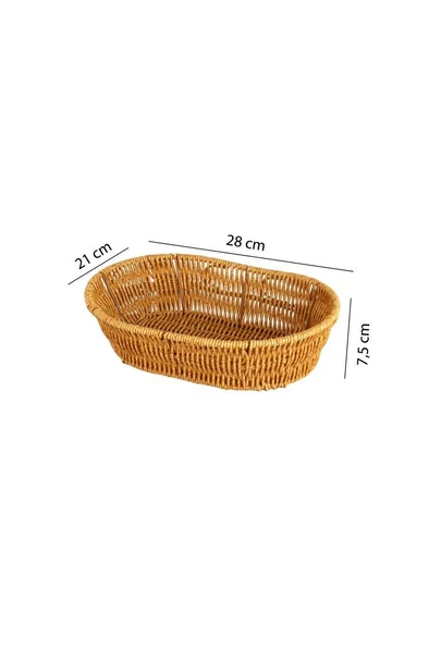 Digithome Oval Rattan Mini Ekmek Sepeti - BB6063 - Resim 5
