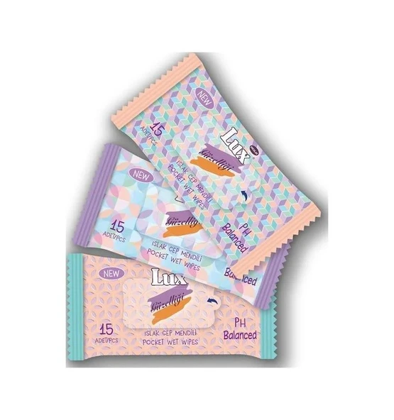 LUX CEP ISLAK MENDİLİ 15'Lİ 3'LÜ EKONOMİK PAKET ürün görseli 1