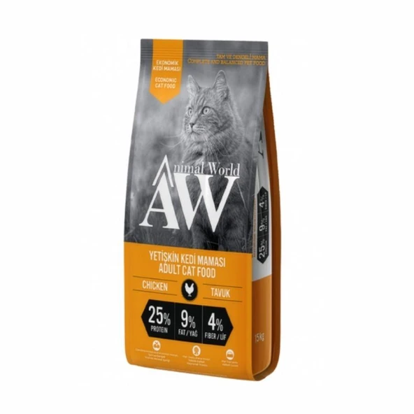 Animal World Eco Tavuklu Yetişkin Kedi Maması 15 kg ürün görseli 1