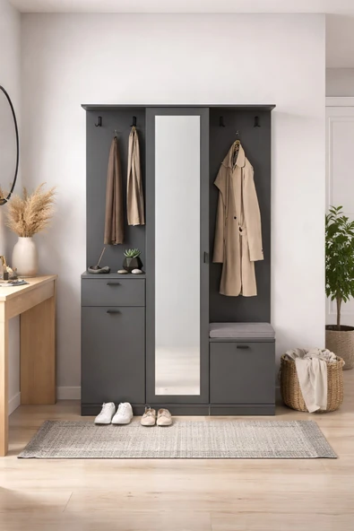 Harmony Partmanto Vestiyer Ayakkabılık 106x190x39 cm - Modern Tasarım ürün görseli 1