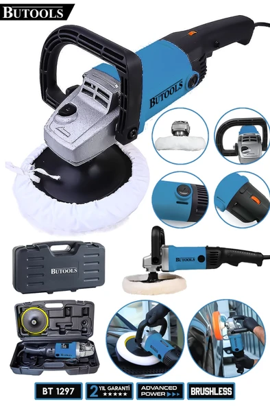 BUTOOLS 4200 Watt Bakir Sargili 6 Kademe Polisaj Makinasi Zımpara Pasta Cila Makinesi ürün görseli 1