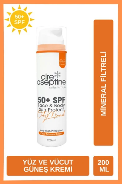 Cire Aseptine Airless Günes Koruyucu Yüz Vücut Kremi SPF 50+ Sun Protect 200 ml ürün görseli 1