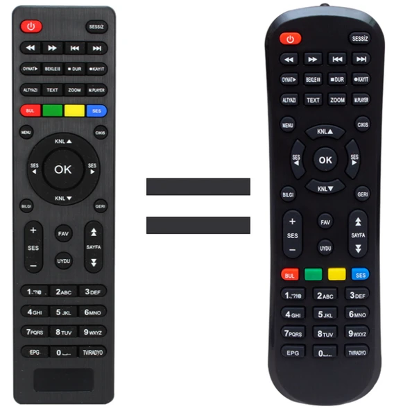 MERSAT VIP, HOMETECH,KORAX,TECHNİKSAT MİNİ HD, STARCOM 2000,2050, BAFF 6600 HD KUMANDASI ürün görseli 1