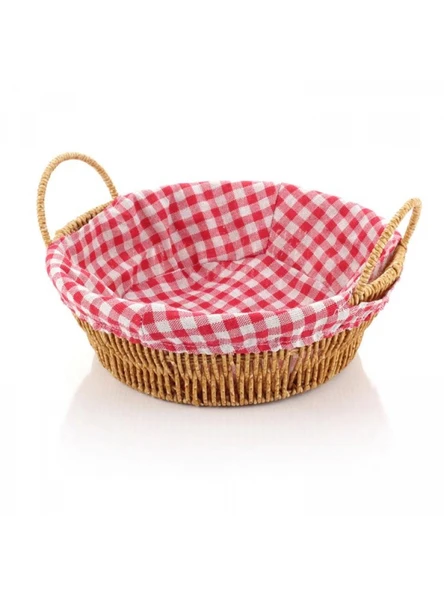 Mien Rattan Yuvarlak Sepet 25.5x8x13 cm ürün görseli 1