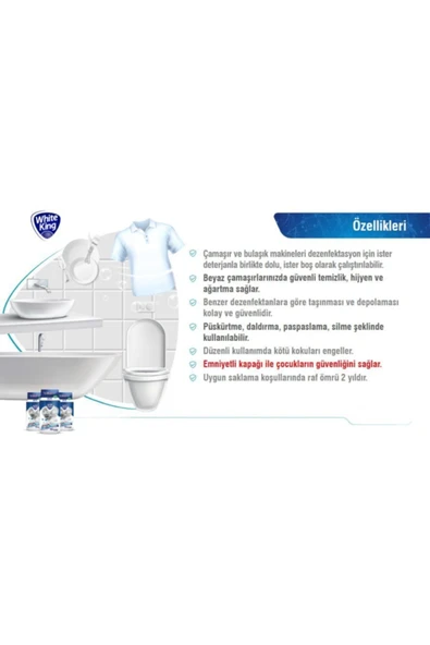 WHİTE KİNG CHLOREX Chlorex Tablet Dezenfektan 100lü - Resim 3