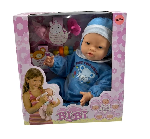 Aksesuarlı Mimikli Bebek 8871 ( mavi ) ürün görseli 1