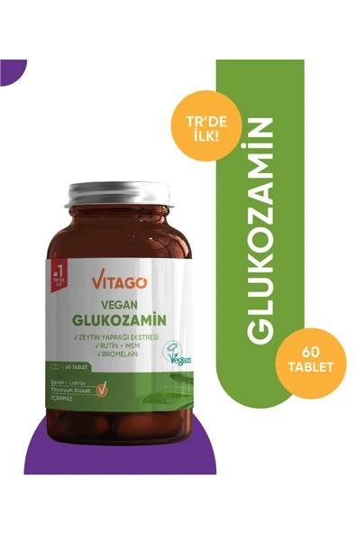 Vitago Premium Vegan Glukozamin, Bromelain, Rutin Içeren 60 Tablet ürün görseli 1