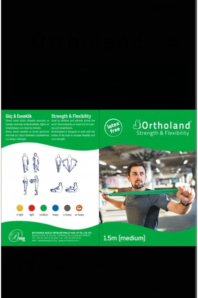 ORTHOLAND Yeşil Egzersiz Bandı 1,5 Metre Medium ürün görseli 1