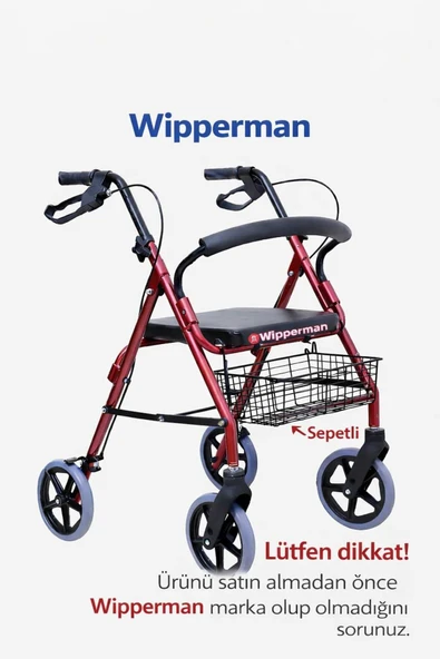 TURMED Tekerlekli Yürüteç Walker Ekonomik Rollator Hasta Yaşlı Yürüteci ürün görseli 1